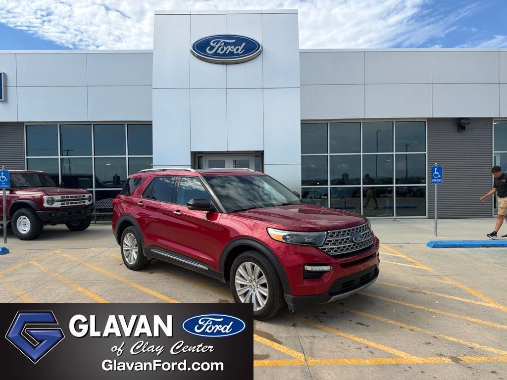 Red Metallic 2023 Ford Explorer SUV / Crossover All-Wheel Drive Automatic