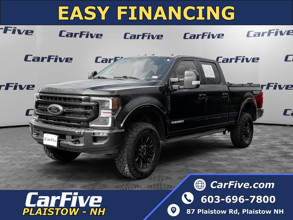 Black 2021 Ford F-250 Super Duty Lariat Crew Cab 4WD Pickup Truck Four-Wheel Drive Automatic
