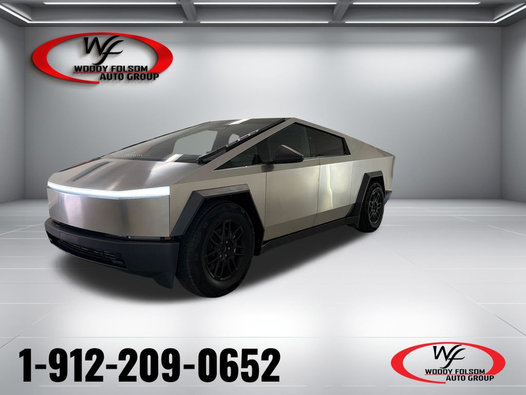 Silver 2025 Tesla Cybertruck Pickup Truck All-Wheel Drive 1-Speed Automatic