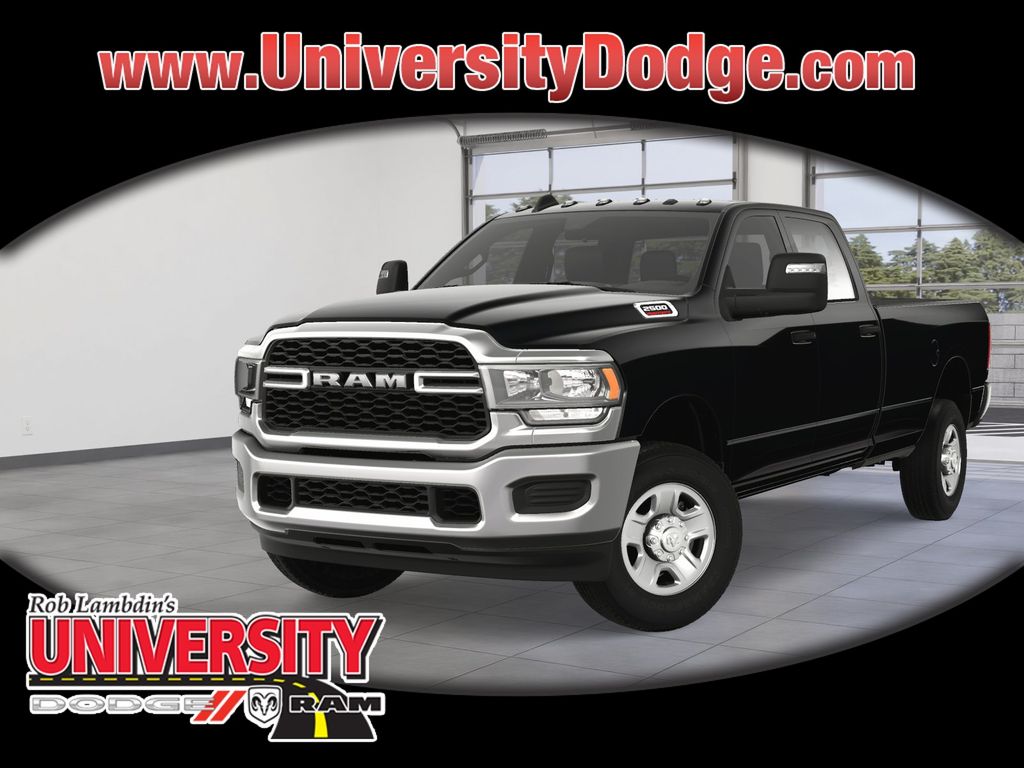 Diamond Black Crystal Pearlcoat 2024 RAM 2500 Tradesman Crew Cab LB RWD Pickup Truck 4X2 8-Speed Automatic