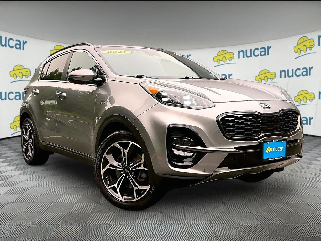 Steel Gray 2021 Kia Sportage SUV / Crossover All-Wheel Drive 6-Speed Automatic Overdrive