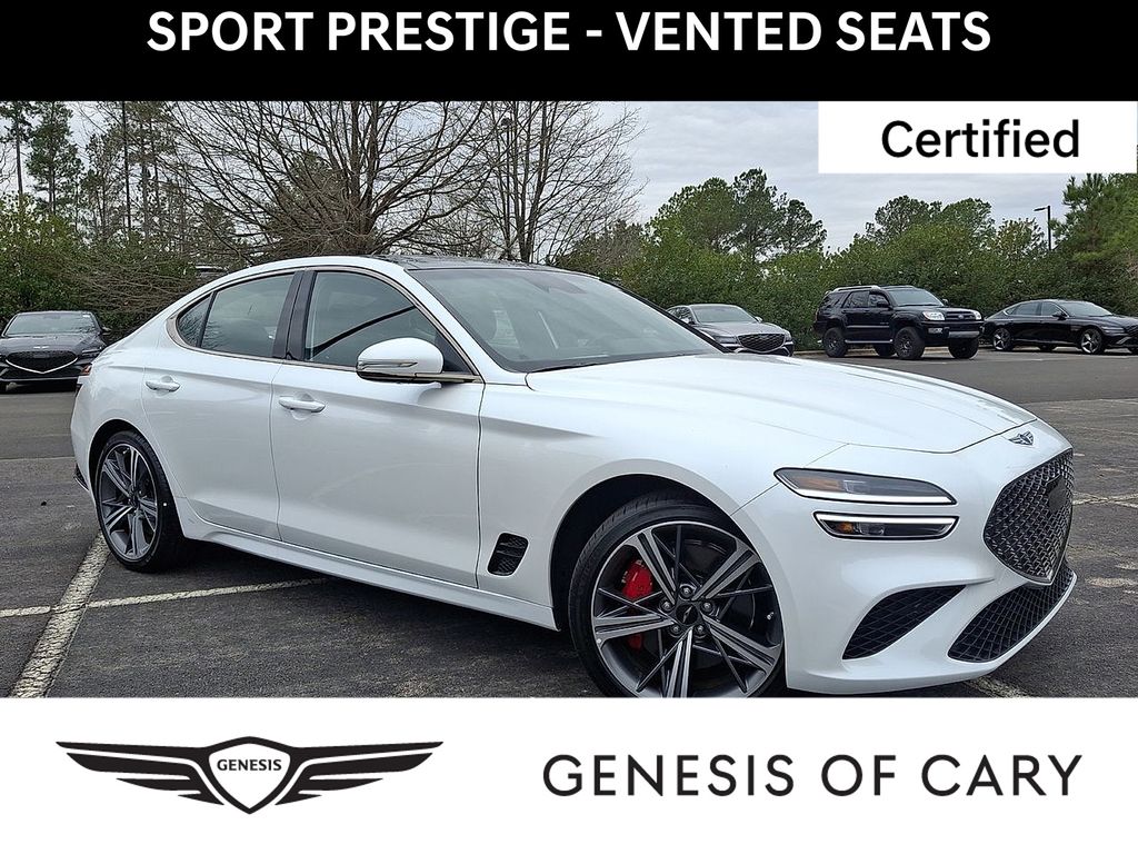 Uyuni White 2025 Genesis G70 2.5T Sport Prestige RWD Sedan Rear-Wheel Drive 8-Speed Automatic