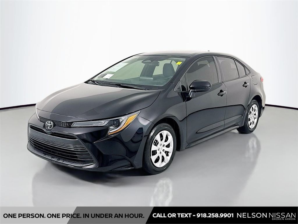 Midnight Black Metallic 2024 Toyota Corolla LE FWD Sedan Front-Wheel Drive Continuously Variable Transmission