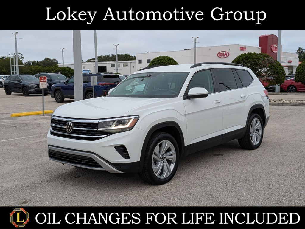 Pure White 2023 Volkswagen Atlas 8-Speed Automatic