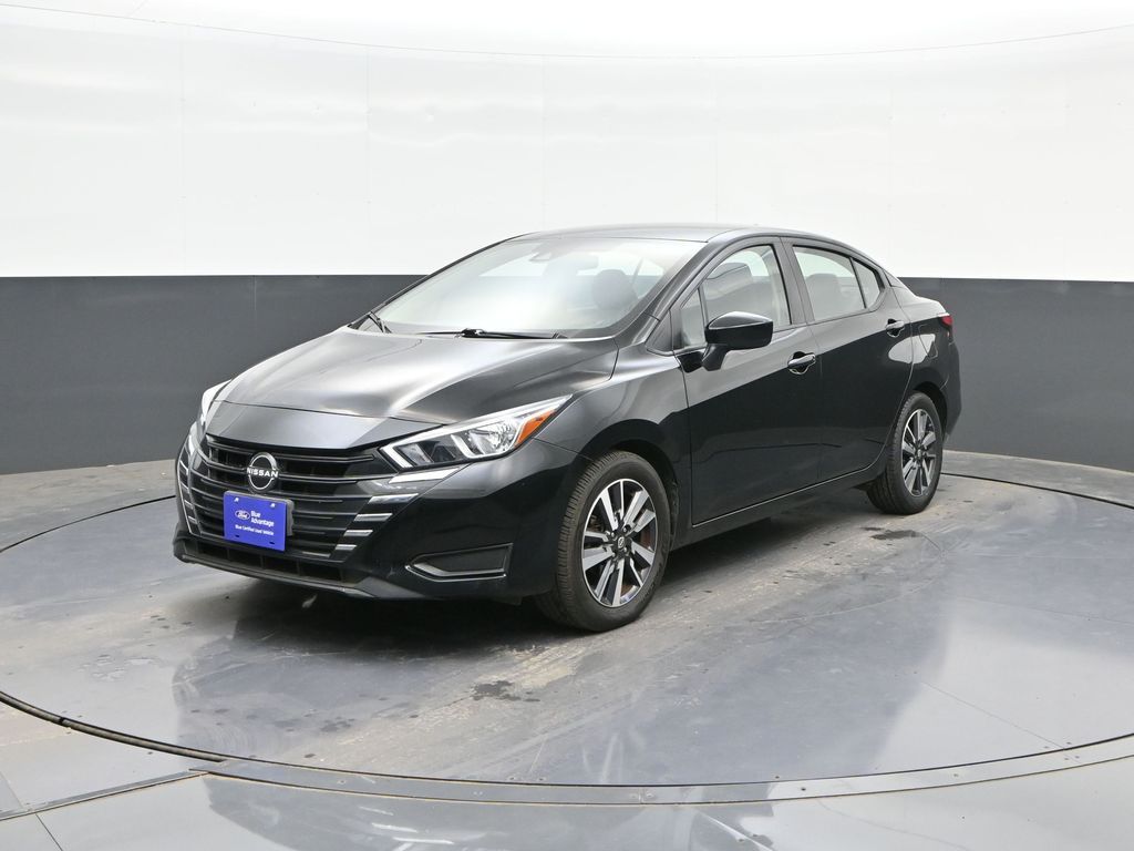 Super Black Metallic 2023 Nissan Versa Sedan Front-Wheel Drive Continuously Variable Transmission