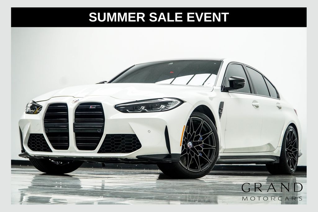 Alpine White 2023 BMW M3 Sedan All-Wheel Drive 8-Speed Automatic