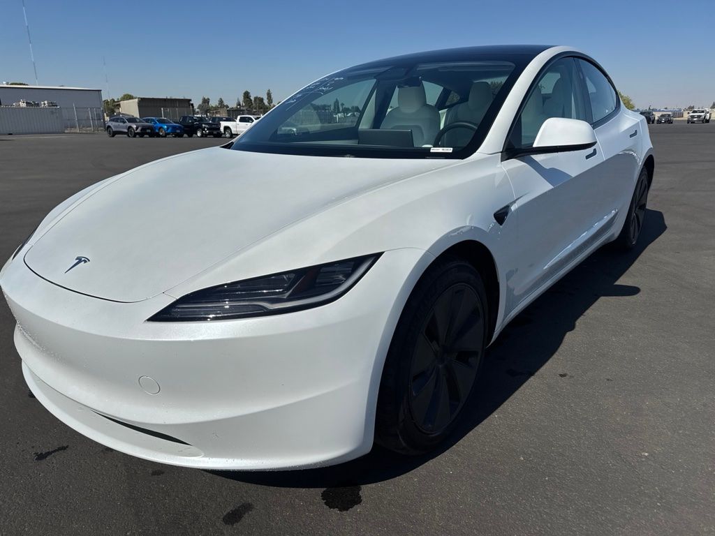 Pearl White Multi-Coat 2024 Tesla Model 3 Sedan Rear-Wheel Drive 1-Speed Automatic