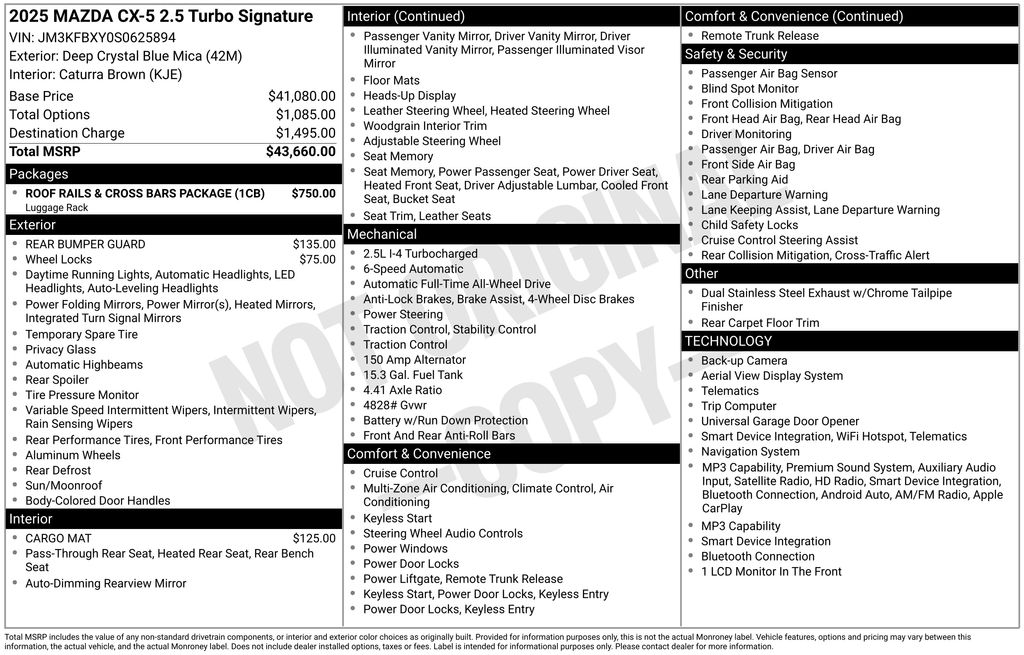 2025 Mazda CX-5 2.5 Turbo Signature