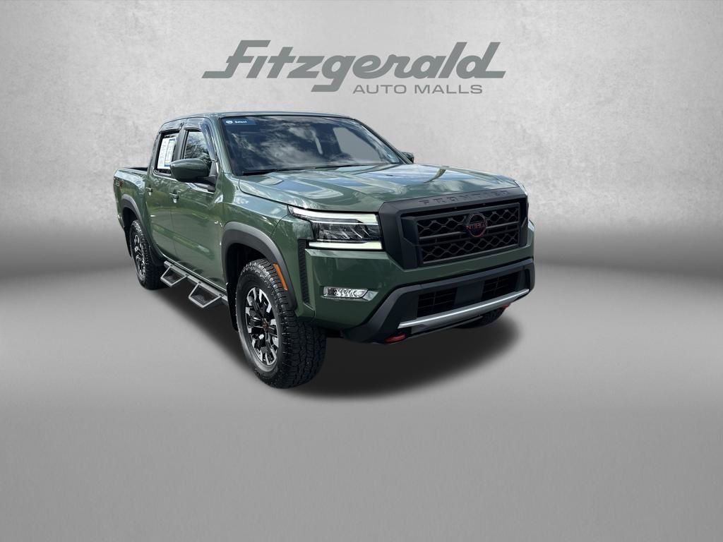 Tactical Green Metallic 2024 Nissan Frontier PRO-4X Crew Cab 4WD Pickup Truck Four-Wheel Drive 9-Speed Automatic Overdrive