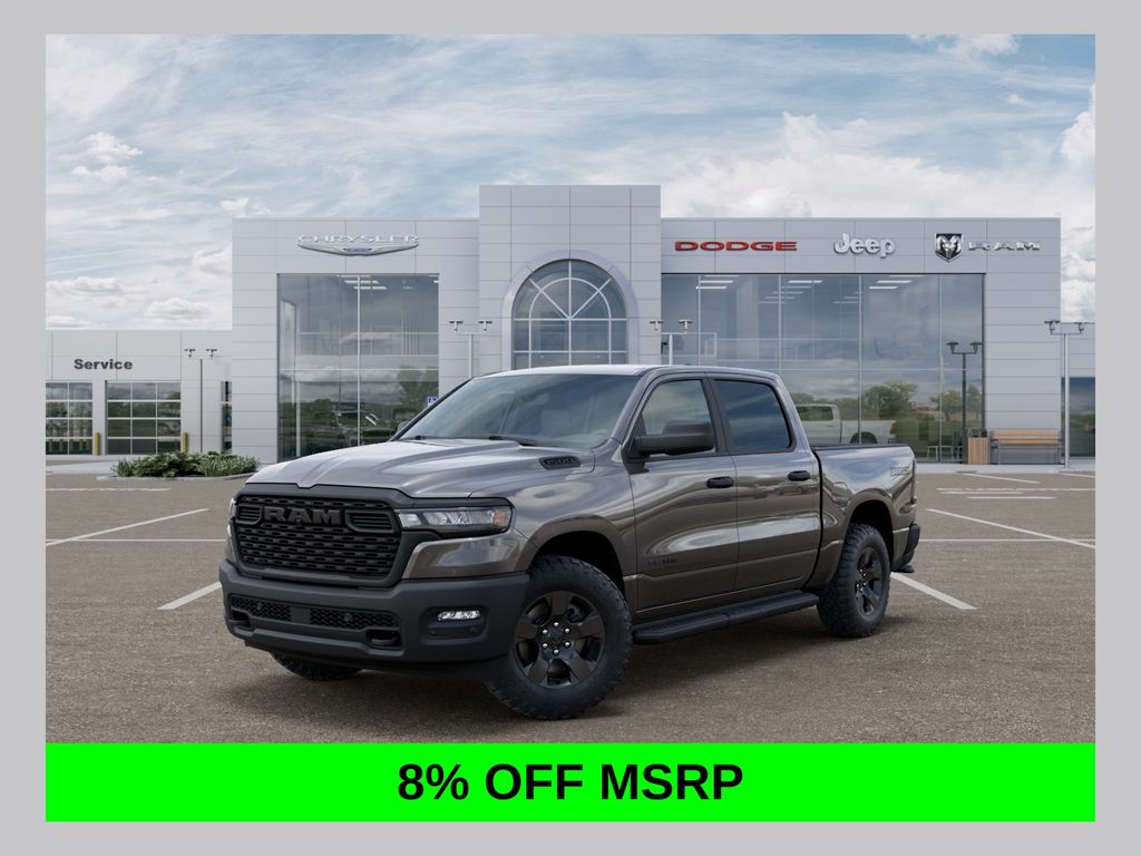 Gray (Granite Crystal Metallic Clearcoat) 2026 RAM 1500 Pickup Truck Four-Wheel Drive 8-Speed Automatic