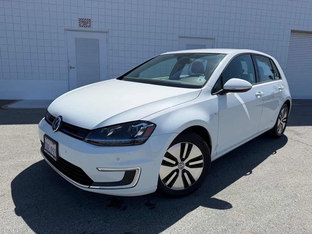 White 2016 Volkswagen e-Golf SEL Premium Hatchback Front-Wheel Drive Automatic
