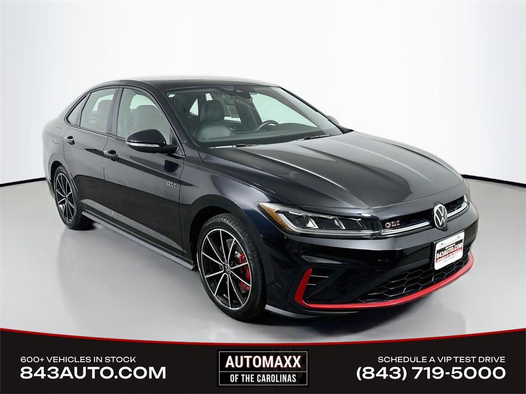 Deep Black Pearl 2025 Volkswagen Jetta GLI Sedan Front-Wheel Drive Automatic