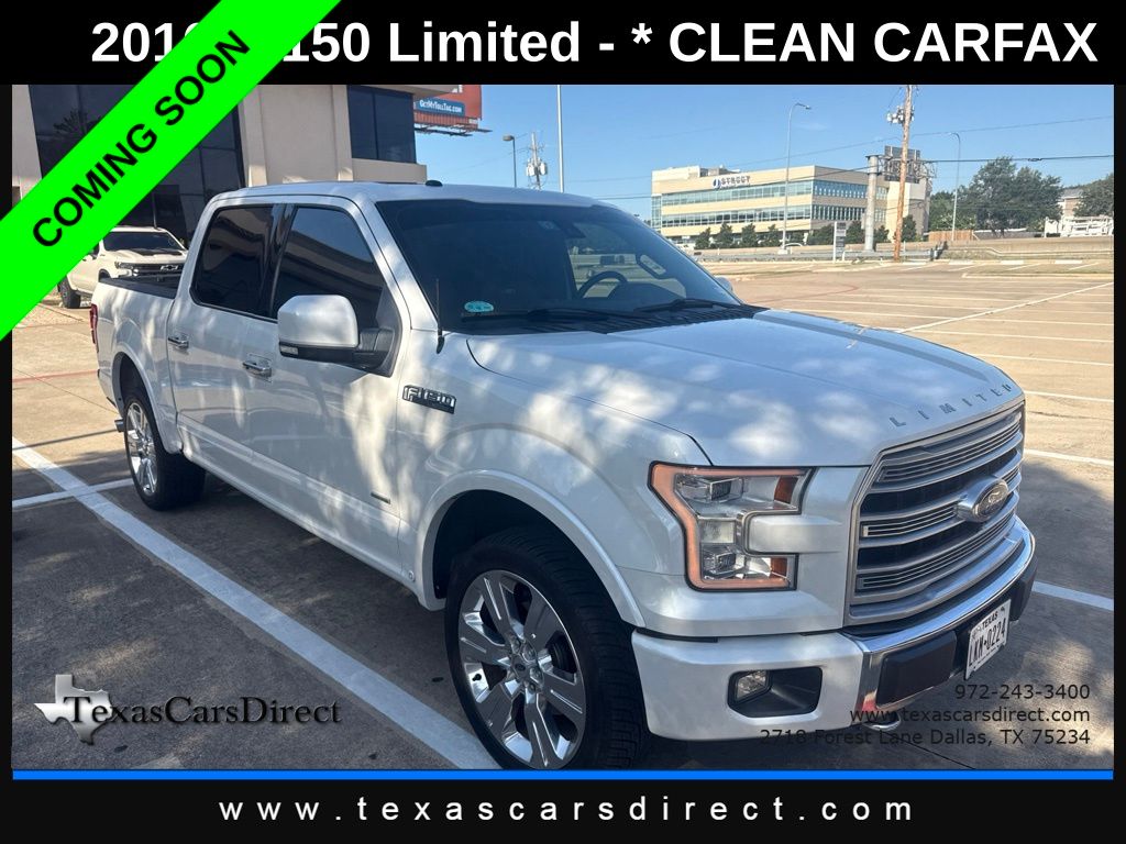 White Platinum Clearcoat Metallic 2016 Ford F-150 Pickup Truck Four-Wheel Drive 6-Speed Automatic