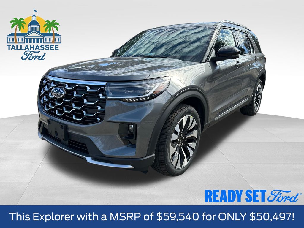 Carbonized Gray Metallic 2026 Ford Explorer Platinum AWD SUV / Crossover All-Wheel Drive Automatic