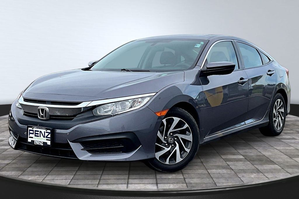 Gray (Modern Steel Metallic) 2017 Honda Civic Sedan Front-Wheel Drive Continuously Variable Transmission