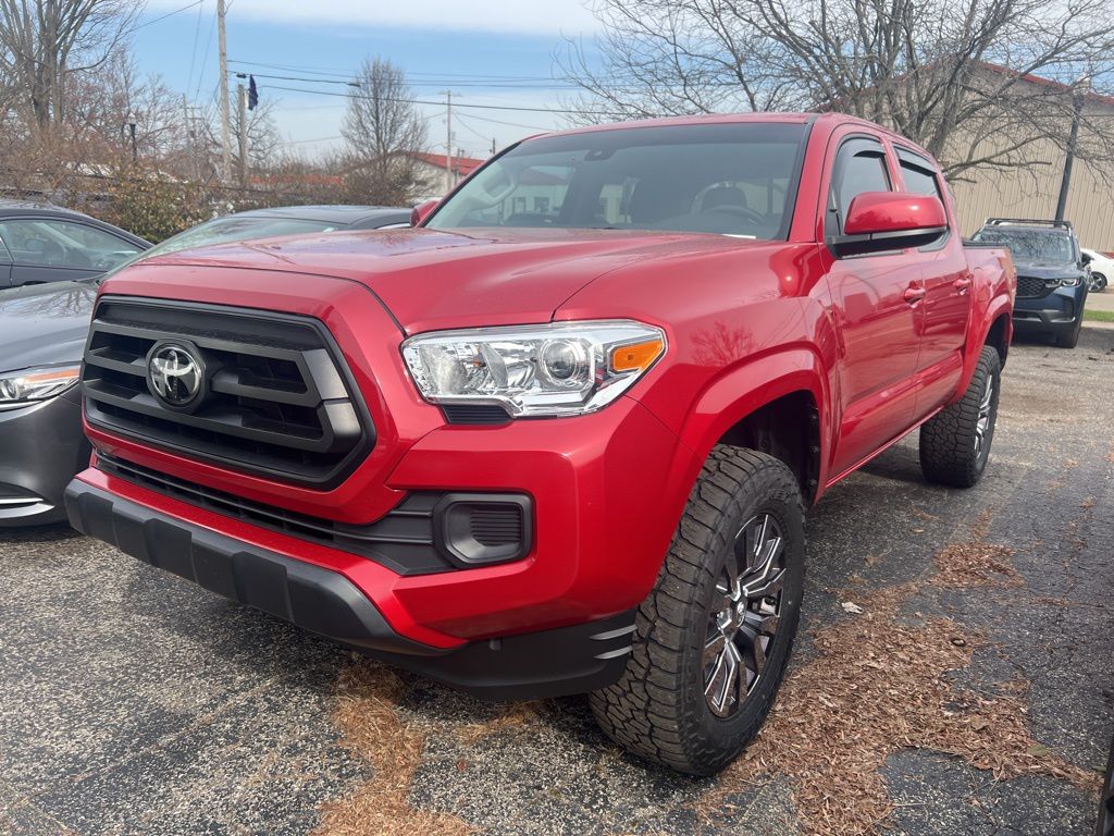 Barcelona Red Metallic 2022 Toyota Tacoma SR V6 Double Cab 4WD Pickup Truck Four-Wheel Drive 6-Speed Automatic