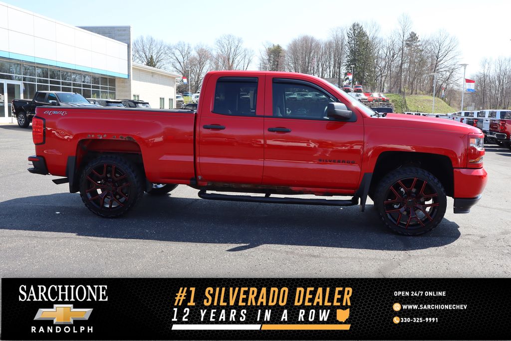 Red Hot 2017 Chevrolet Silverado 1500 Custom Double Cab 4WD Pickup Truck Four-Wheel Drive 6-Speed Automatic Overdrive