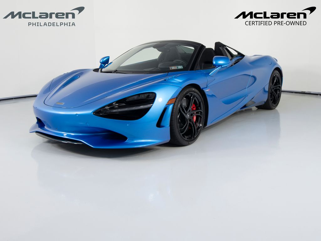 Ludus Blue 2024 McLaren 750S Spider RWD Convertible Rear-Wheel Drive 7-Speed Automatic