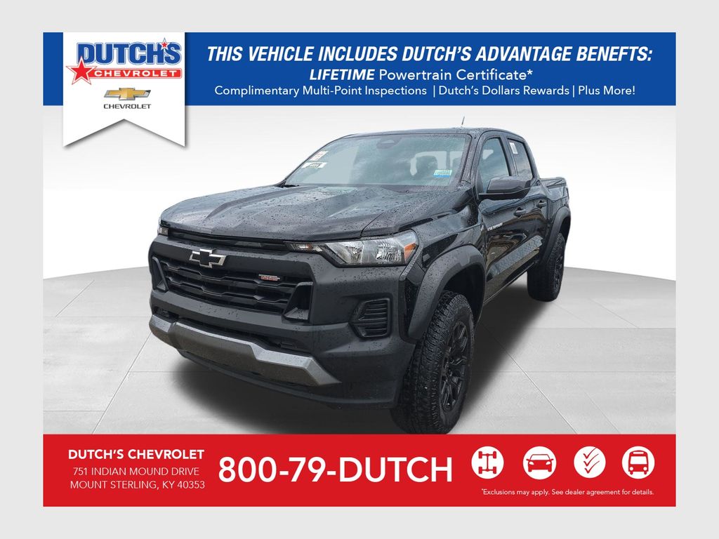 Black 2025 Chevrolet Colorado Pickup Truck Four-Wheel Drive 8-Speed Automatic