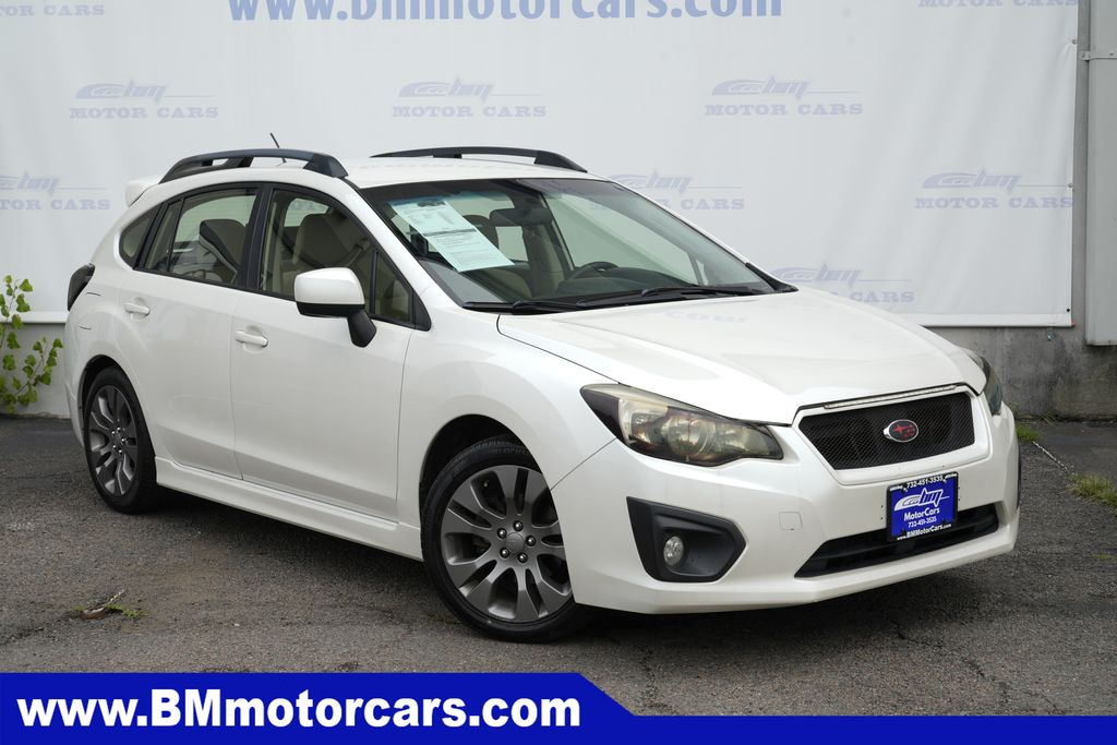 Satin White Pearl 2014 Subaru Impreza Hatchback All-Wheel Drive 5-Speed Manual