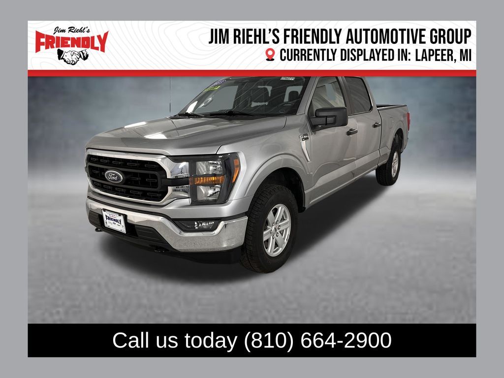 Iconic Silver Metallic 2023 Ford F-150 Pickup Truck Four-Wheel Drive Automatic