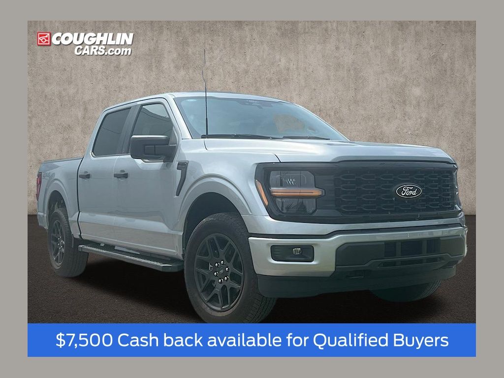 Iconic Silver Metallic 2025 Ford F-150 Pickup Truck Four-Wheel Drive Automatic