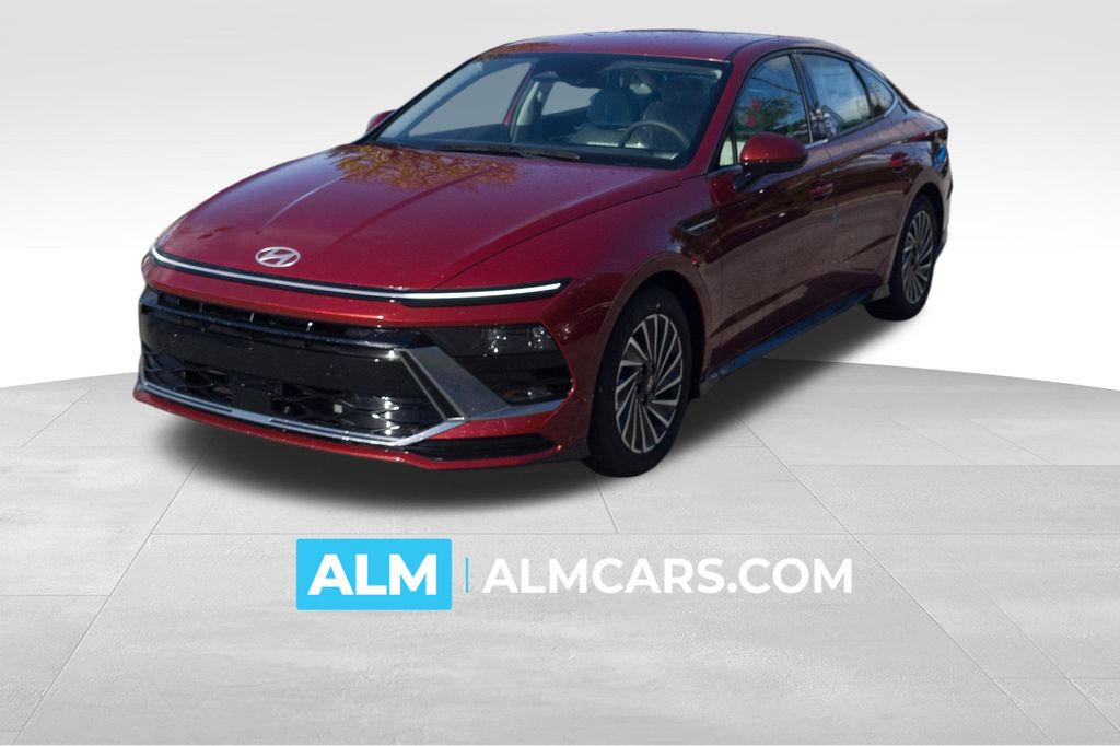 Ultimate red 2025 Hyundai Sonata Hybrid Sedan Front-Wheel Drive 6-Speed Automatic
