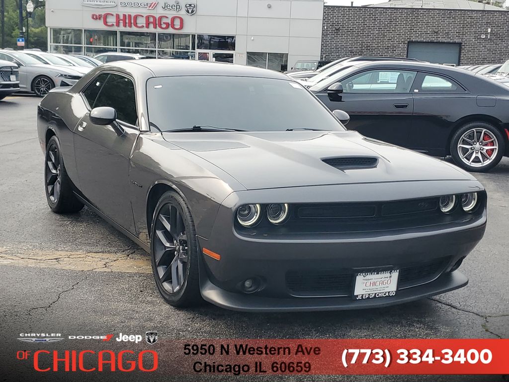 Gray (Granite Crystal Metallic Clearcoat) 2021 Dodge Challenger Coupe Rear-Wheel Drive 6-Speed Manual