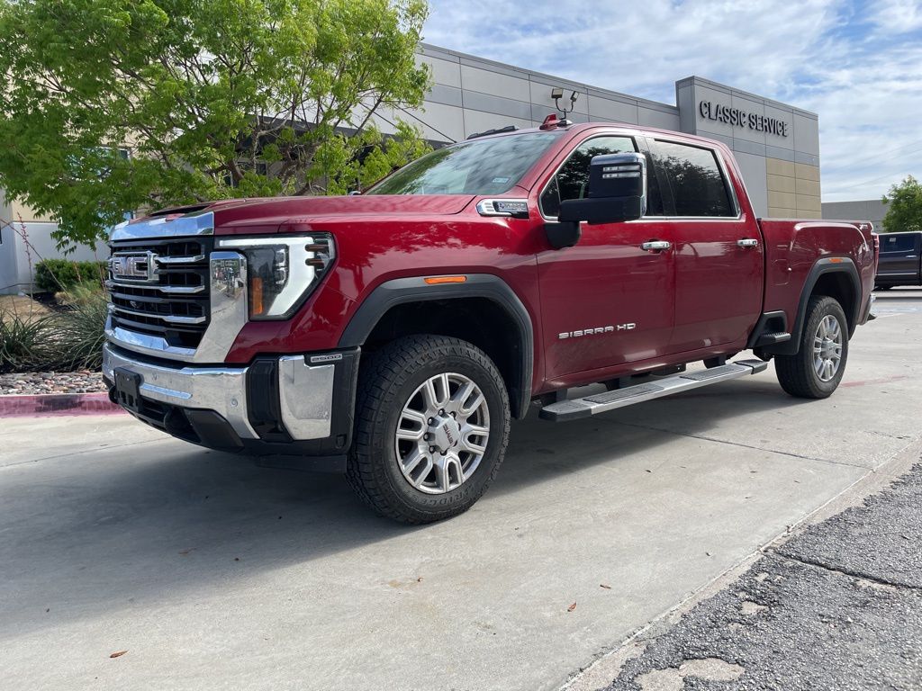 Volcanic Red Tintcoat 2024 GMC Sierra 2500HD SLT Crew Cab 4WD Pickup Truck Four-Wheel Drive Automatic