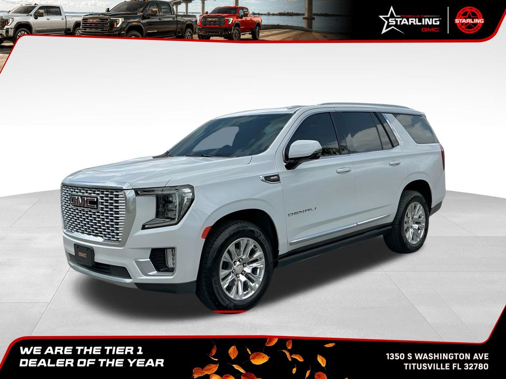 White Frost Tricoat 2021 GMC Yukon SUV / Crossover Four-Wheel Drive