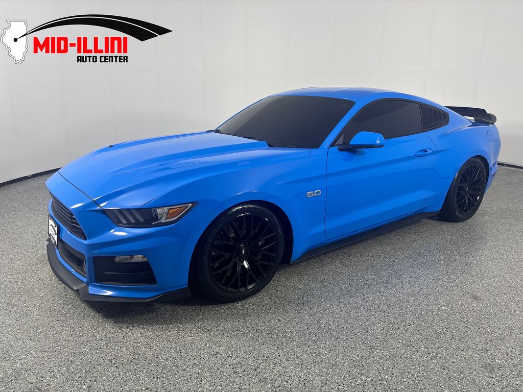 Grabber Blue 2017 Ford Mustang Coupe Rear-Wheel Drive 6-Speed Manual