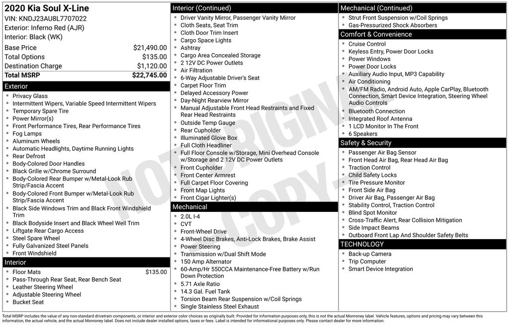 Used Car 2020 Kia Soul  X-line For Sale Under $15,000 In Austin, Texas