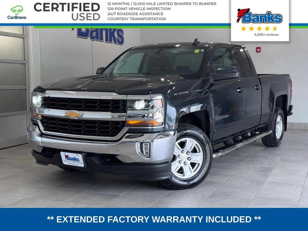 Gray (Graphite Metallic) 2018 Chevrolet Silverado 1500 Pickup Truck Four-Wheel Drive 6-Speed Automatic Overdrive