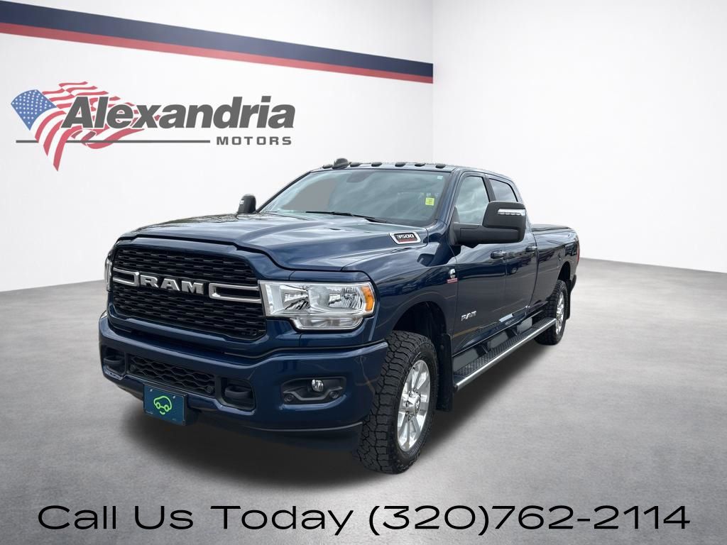 Patriot Blue Pearlcoat 2023 RAM 3500 Pickup Truck Four-Wheel Drive 6-Speed Automatic