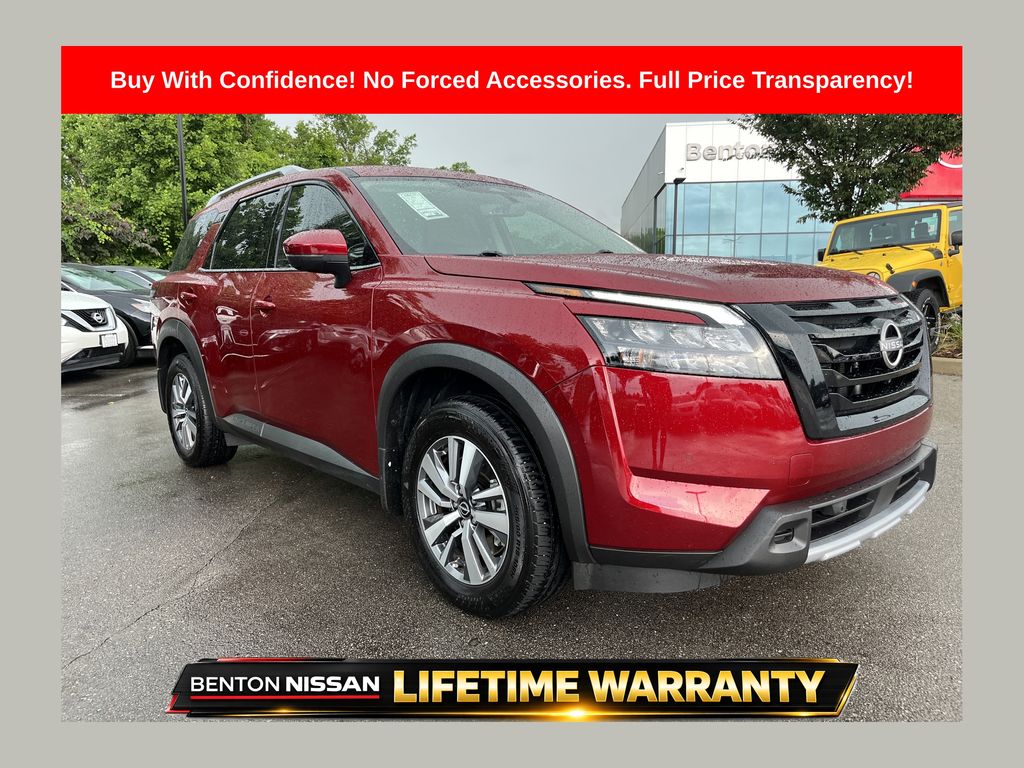 Red (Scarlet Ember Tintcoat) 2025 Nissan Pathfinder SUV / Crossover Front-Wheel Drive 9-Speed Automatic