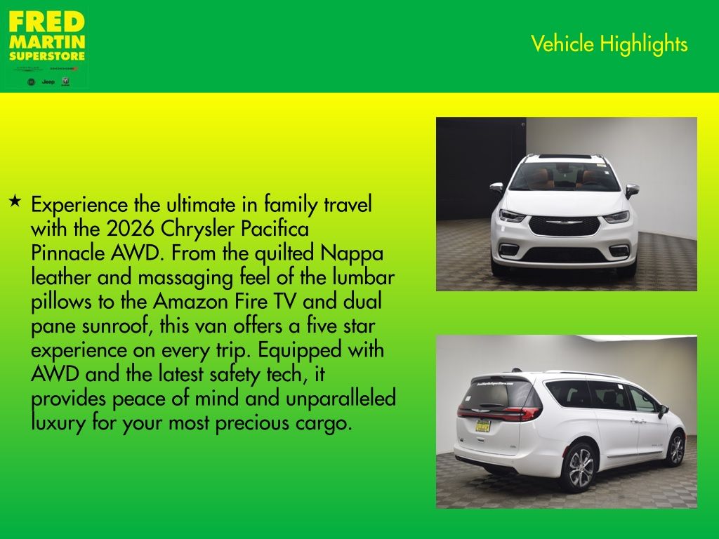 new 2026 Chrysler Pacifica car, priced at $53,853