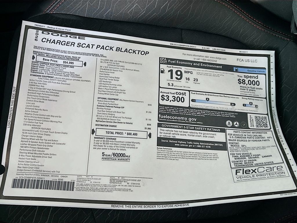 New 2026 Red Dodge Scat Pack Blacktop image 21