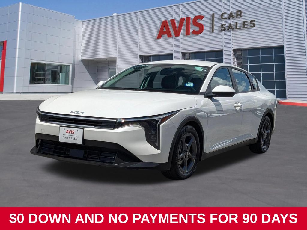 Snow White Pearl 2025 Kia K4 Sedan Front-Wheel Drive Continuously Variable Transmission