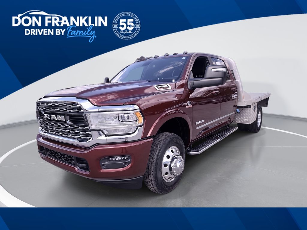Delmonico Red Pearlcoat 2024 RAM 3500 Chassis Limited Crew Cab LB DRW 4WD Pickup Truck Four-Wheel Drive 6-Speed Automatic
