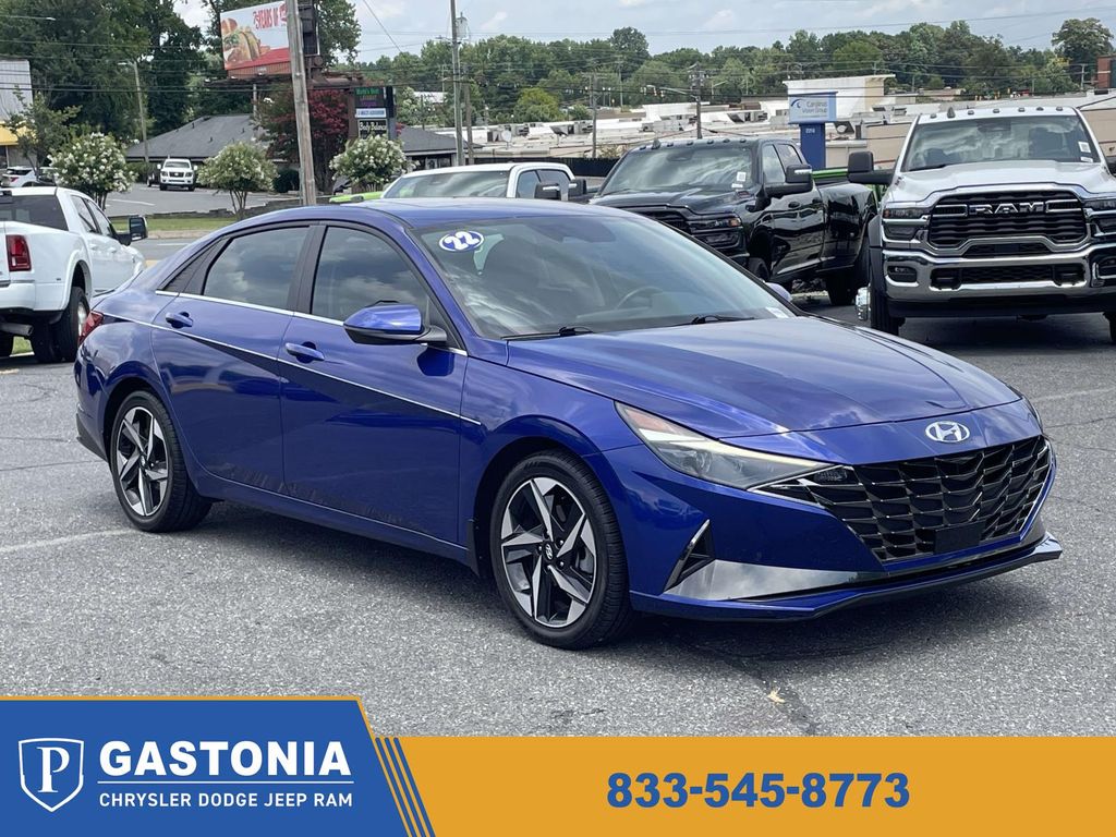 Intense Blue 2022 Hyundai Elantra Sedan Front-Wheel Drive Continuously Variable Transmission