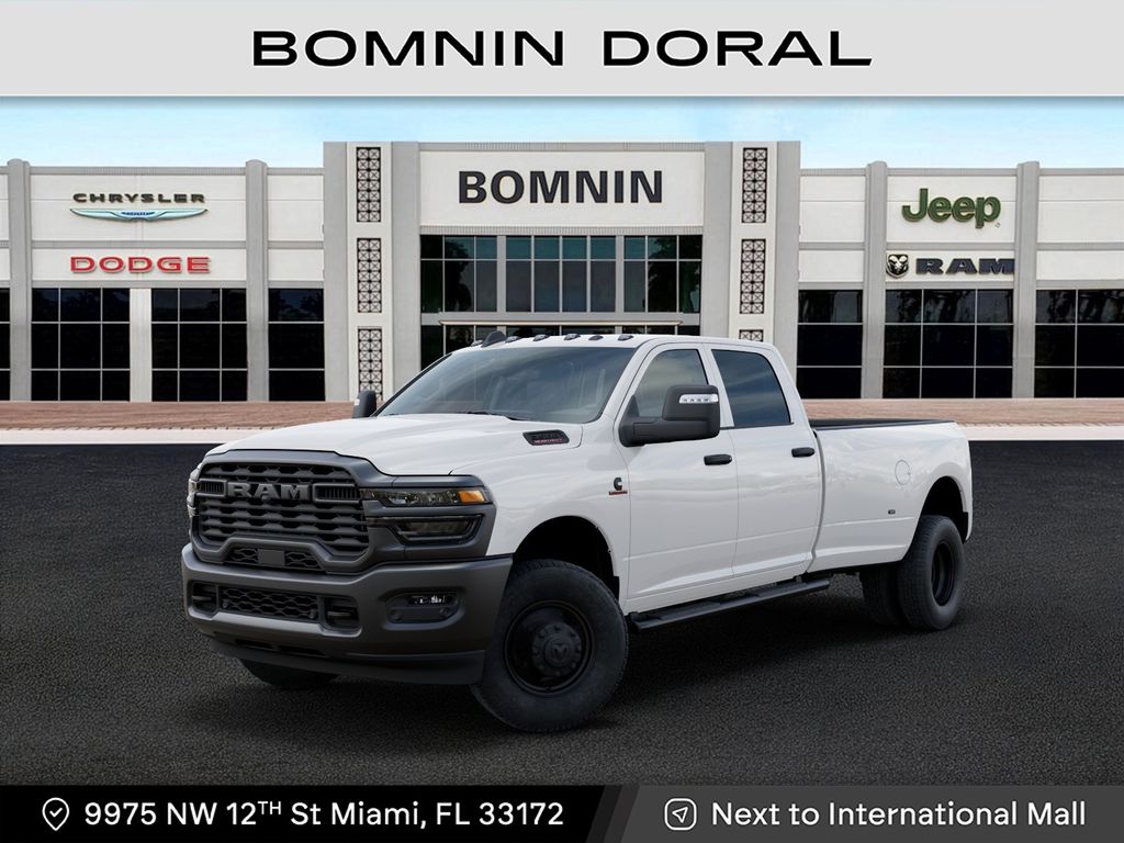 Bright White Clearcoat 2026 RAM 3500 Tradesman Crew Cab LB DRW 4WD Pickup Truck Four-Wheel Drive 8-Speed Automatic