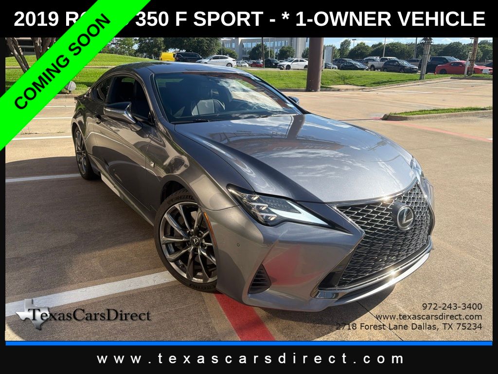 Nebula Gray Pearl 2019 Lexus RC 350 F Sport RWD Coupe Rear-Wheel Drive 8-Speed Automatic
