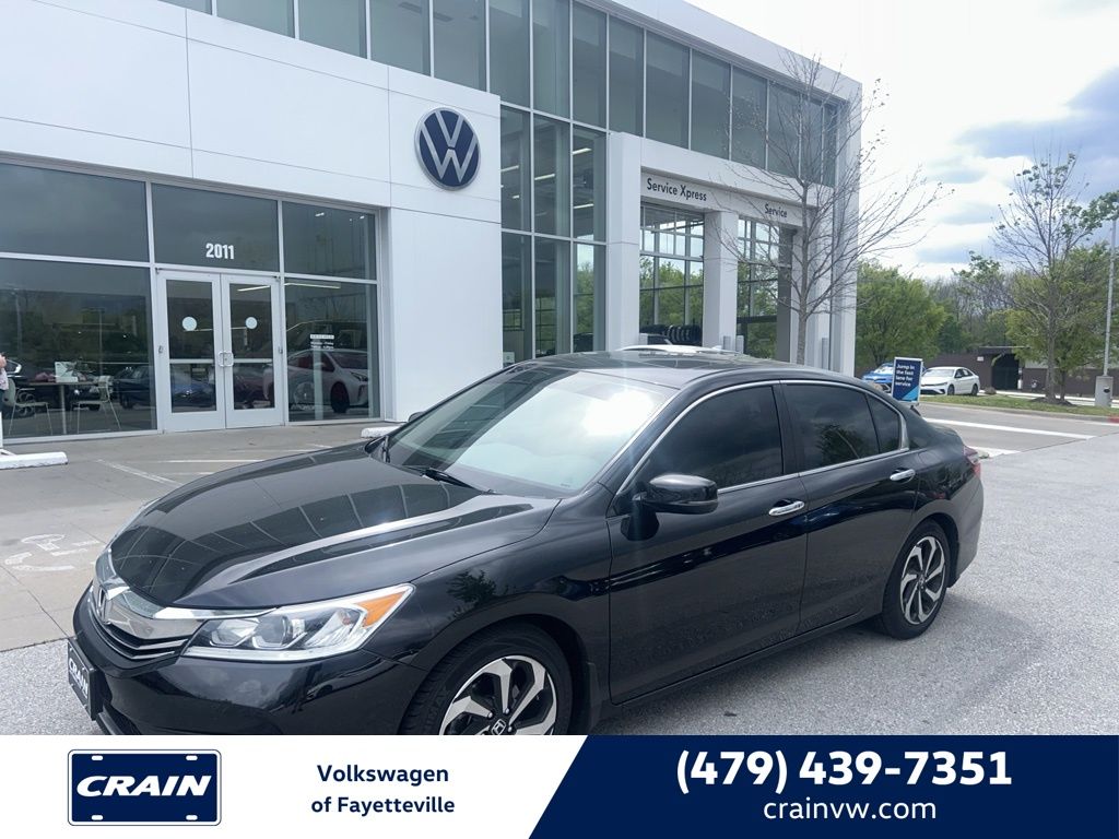 Black 2016 Honda Accord EX Sedan Front-Wheel Drive Continuously Variable Transmission