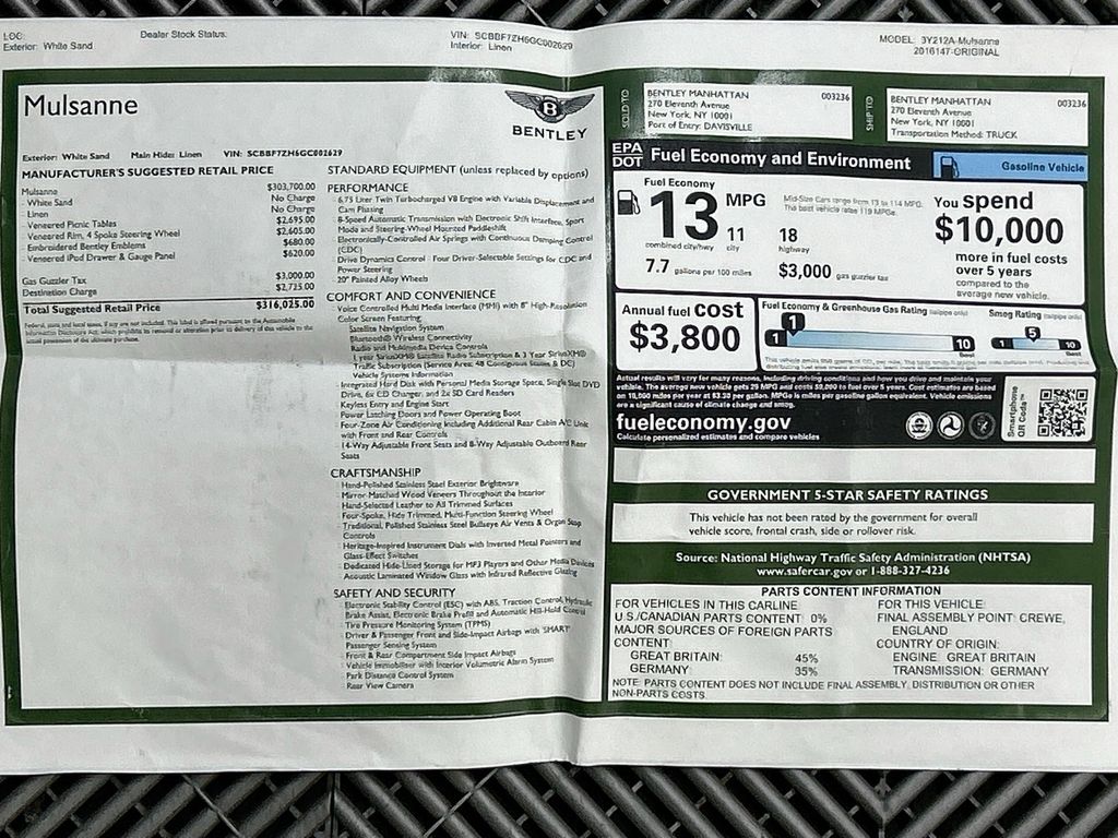 Thumbnail: 2016 Bentley Mulsanne - 9