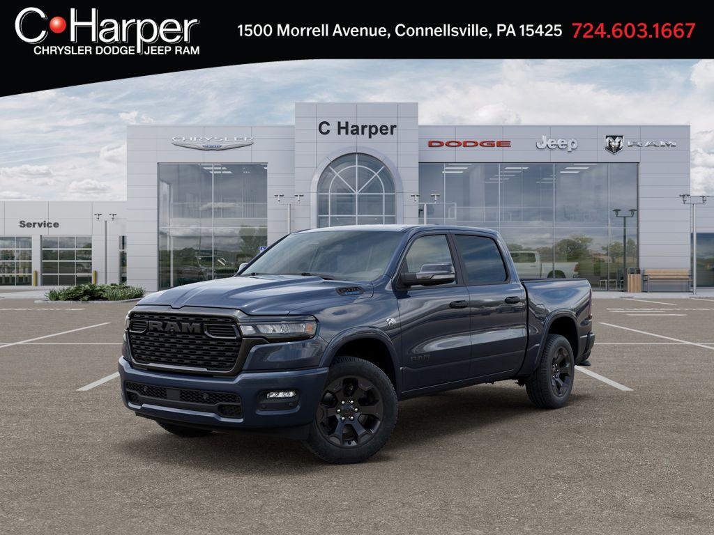 Forged Blue Metallic 2026 RAM 1500 Pickup Truck Four-Wheel Drive 8-Speed Automatic