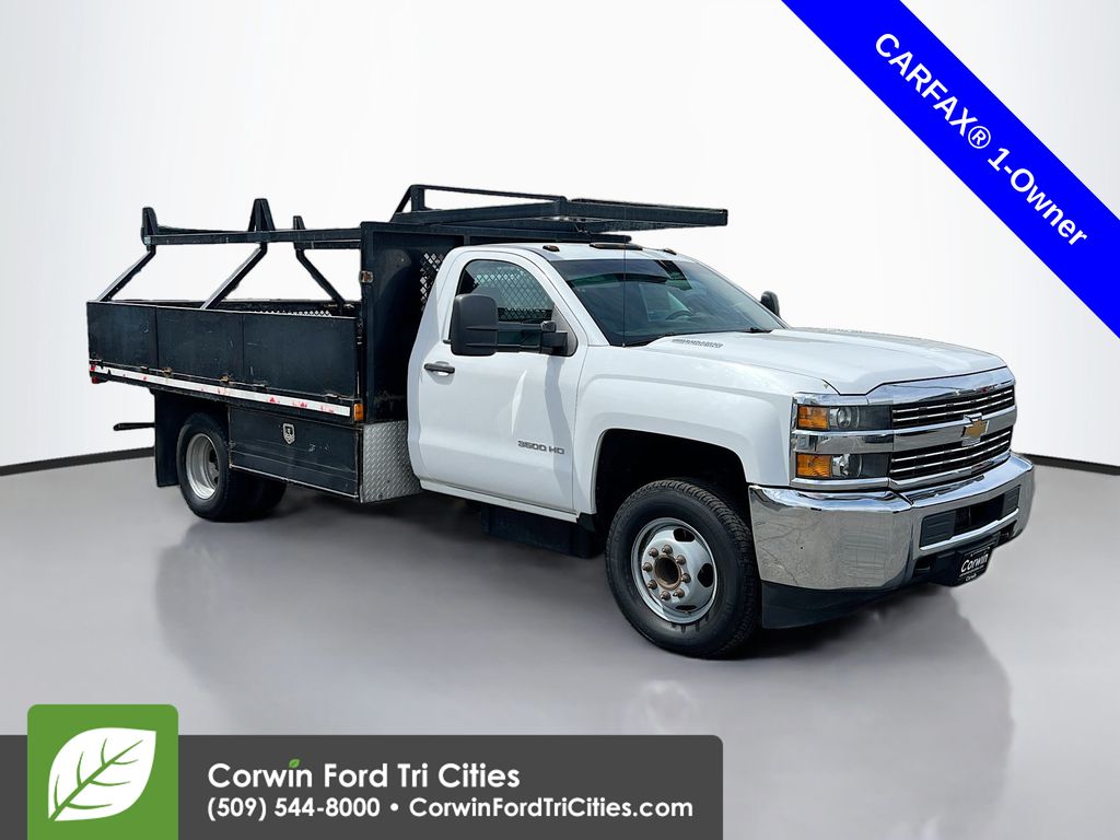 Summit White 2015 Chevrolet Silverado 3500HD Work Truck Regular Cab LB RWD Pickup Truck 4X2 6-Speed Automatic