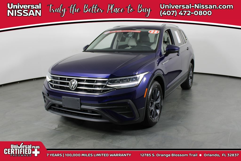 Atlantic Blue Metallic 2022 Volkswagen Tiguan SE 4Motion SUV / Crossover All-Wheel Drive 8-Speed Automatic
