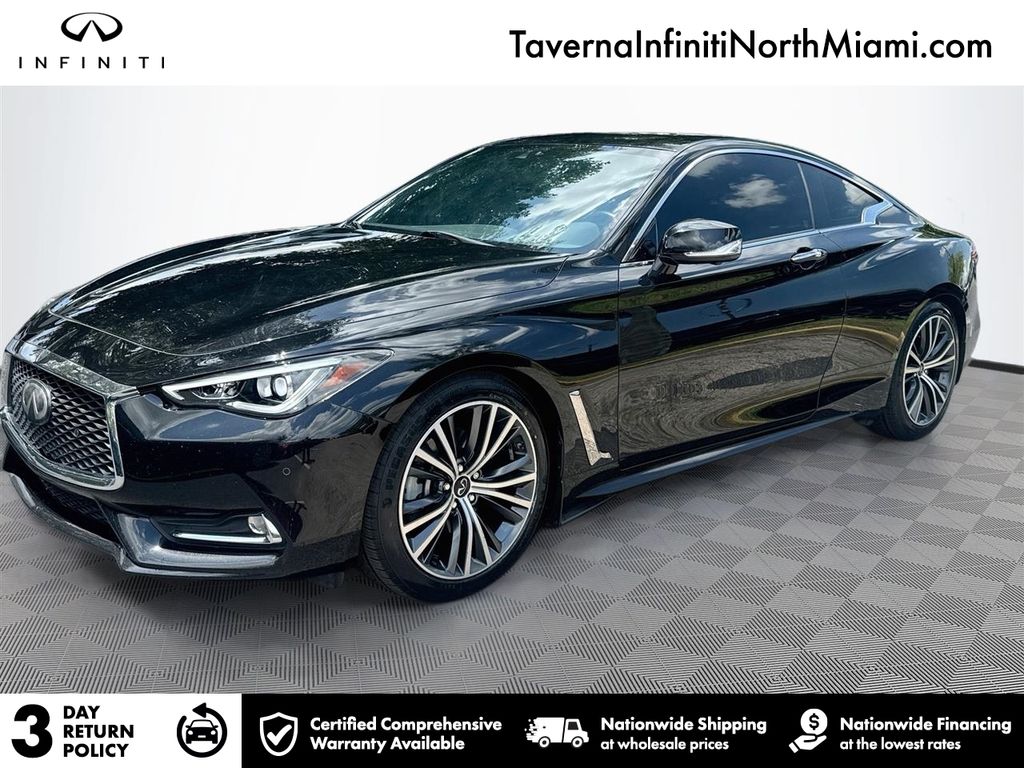 Black Obsidian 2022 INFINITI Q60 Coupe Rear-Wheel Drive 7-Speed Automatic