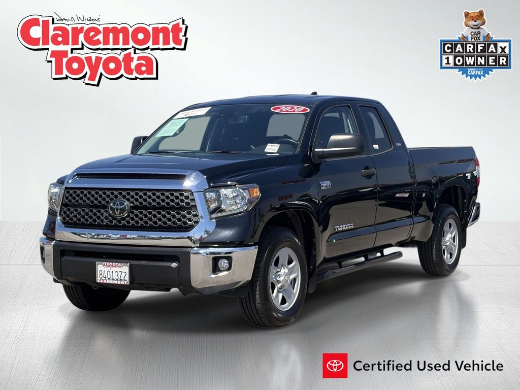 Midnight Black Metallic 2020 Toyota Tundra Pickup Truck 4X2 6-Speed Automatic Overdrive