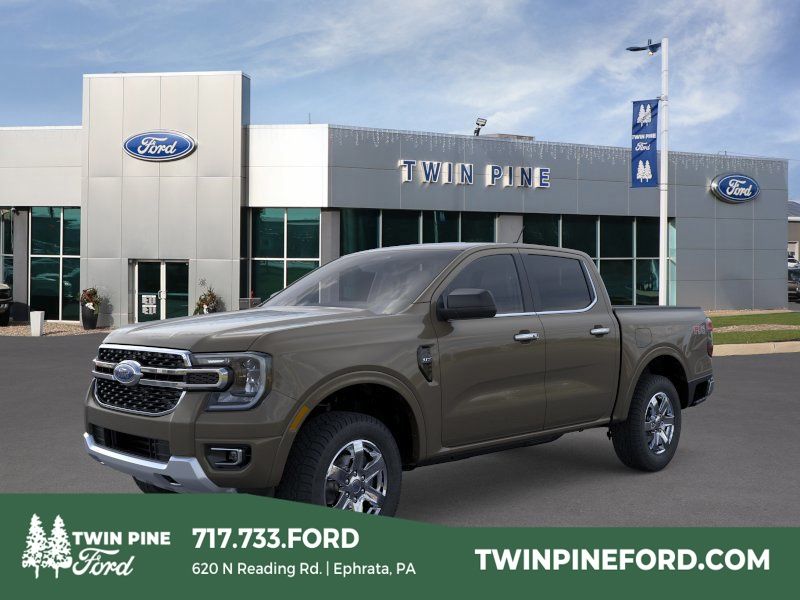 Marsh Gray 2025 Ford Ranger XLT SuperCrew 4WD Pickup Truck Four-Wheel Drive Automatic